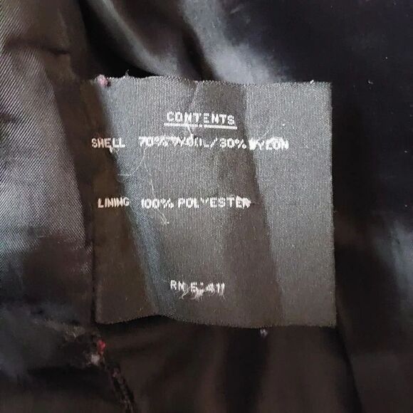 Fleet Street Limited Coat Size L Black Wool - Picture 8 of 12